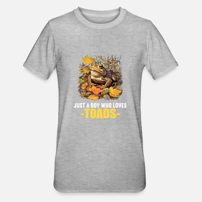 Toad Kröten Kröte - Unisex Polycotton T-Shirt - Grau meliert