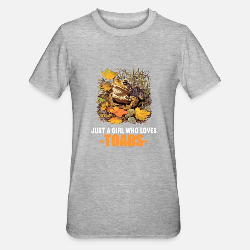 Toad Kröten Kröte - Unisex Polycotton T-Shirt - Grau meliert