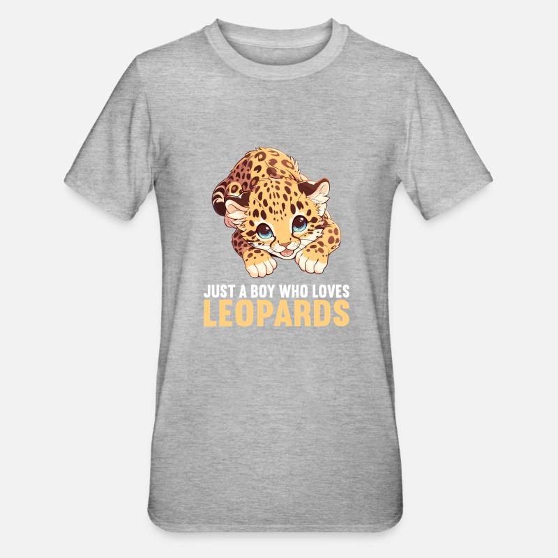 Léopard léopard - T-shirt polycoton Unisexe - gris chiné