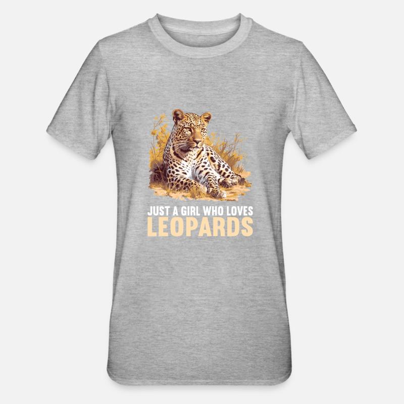 Léopard léopard - T-shirt polycoton Unisexe - gris chiné