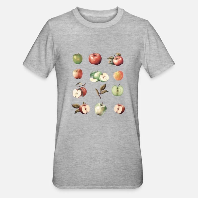 Different Apple Varieties - Unisex Polycotton T-Shirt - heather grey