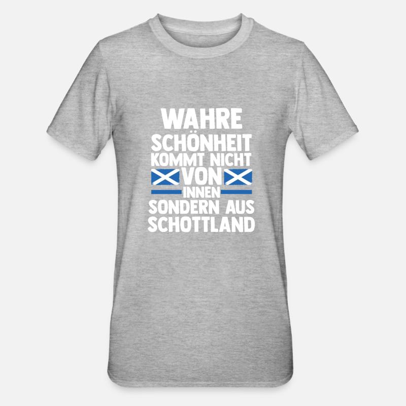 Ecossais Ecosse Ecosse Ecosse - T-shirt polycoton Unisexe - gris chiné