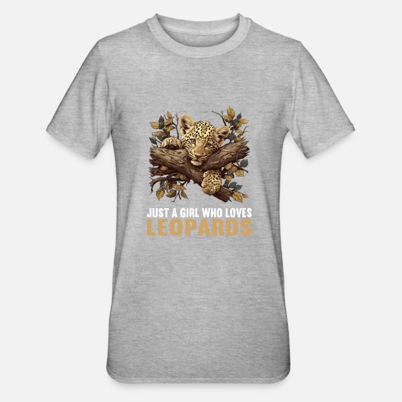 Léopard léopard - T-shirt polycoton Unisexe - gris chiné