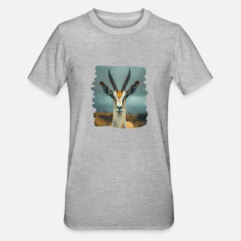 Antilope antilope antilope ouverte - T-shirt polycoton Unisexe - gris chiné