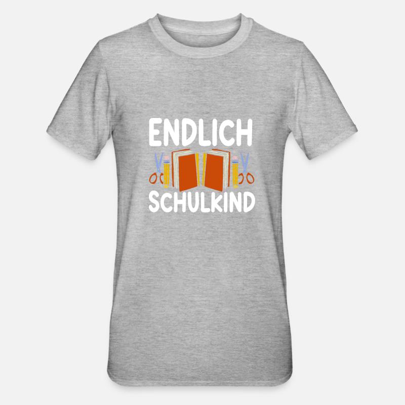 École 1ère année - T-shirt polycoton Unisexe - gris chiné