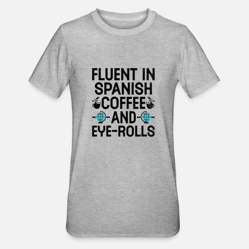 Fremdsprachenlehrer Schule Sprachlehrer - Unisex Polycotton T-Shirt - Grau meliert