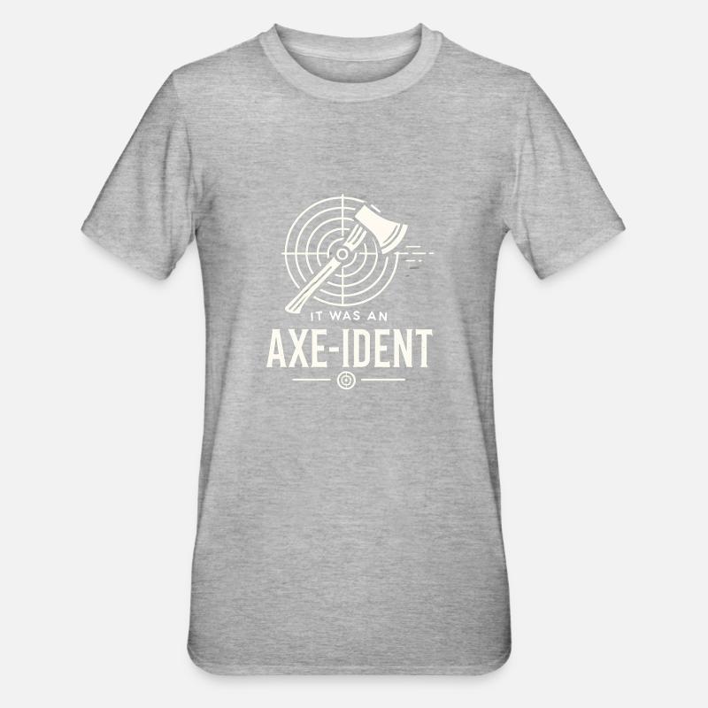 Es war ein Axt-ident - Unisex Polycotton T-Shirt - Grau meliert