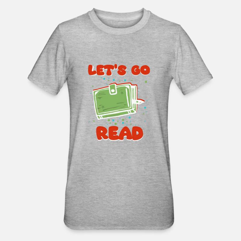 Lecteurs Amoureux de la lecture - T-shirt polycoton Unisexe - gris chiné
