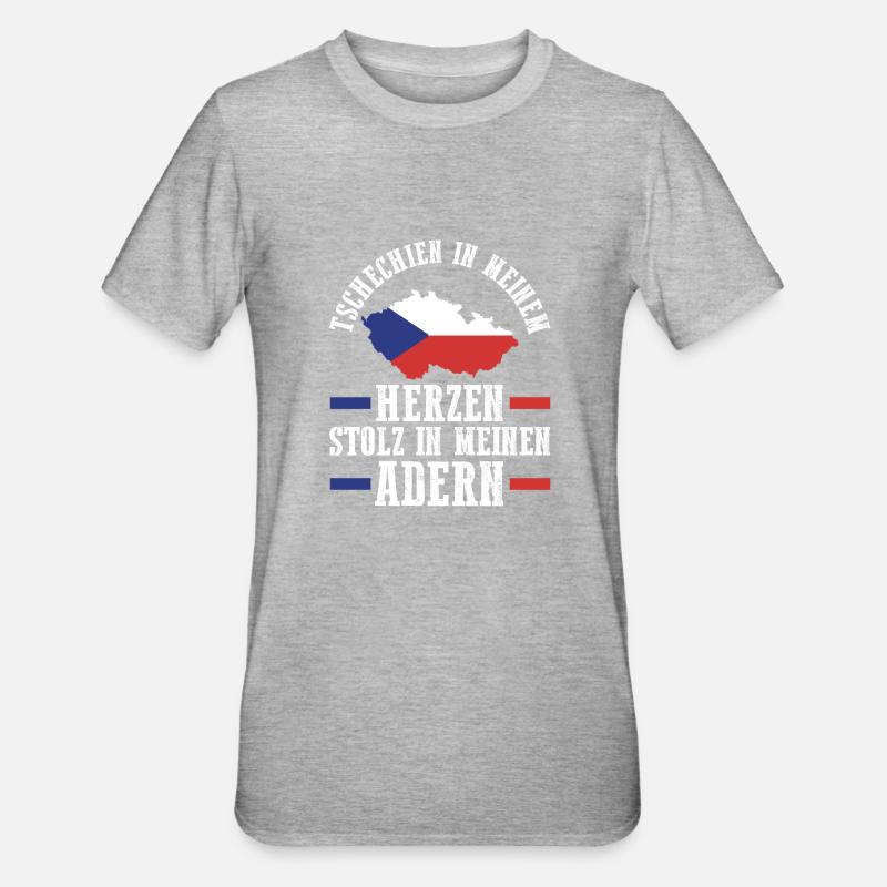 Tchèques République tchèque - T-shirt polycoton Unisexe - gris chiné