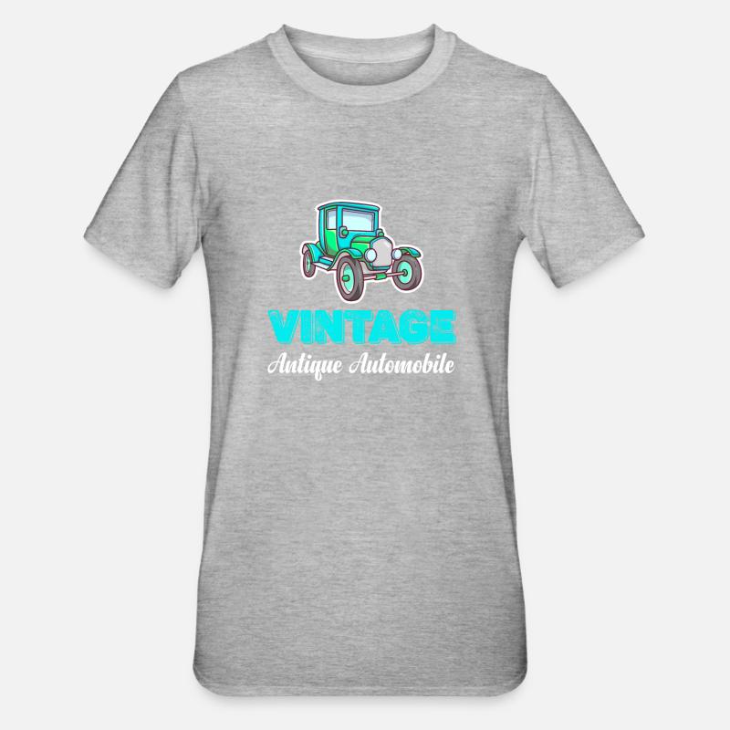 Oldtimer Liebhaber - Unisex Polycotton T-Shirt - Grau meliert