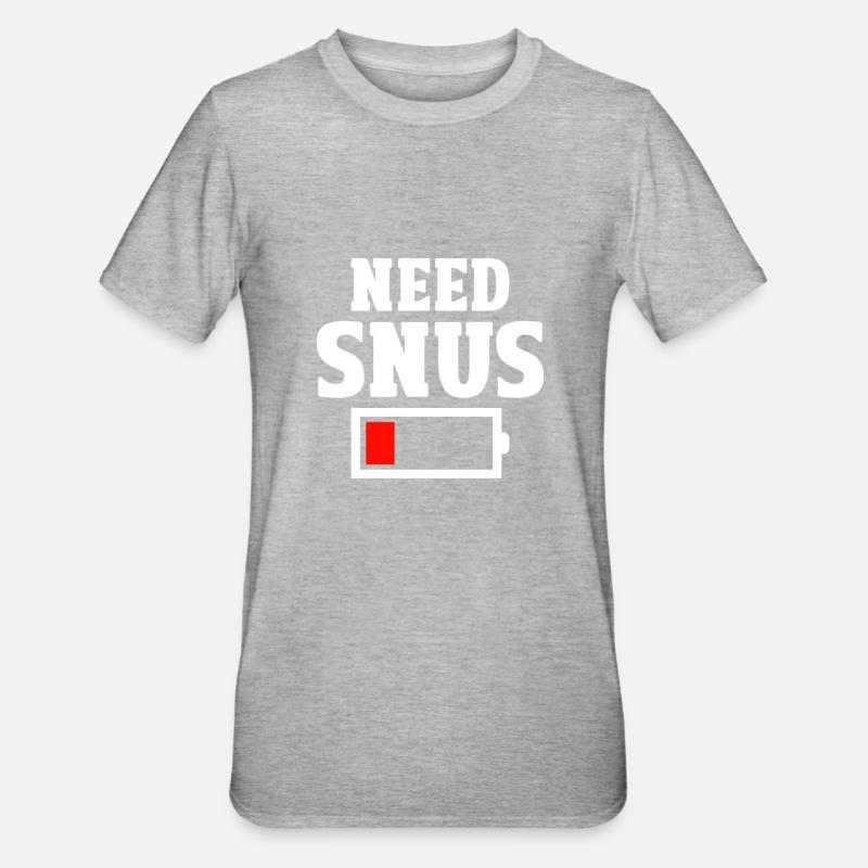 Snus - T-shirt polycoton Unisexe - gris chiné