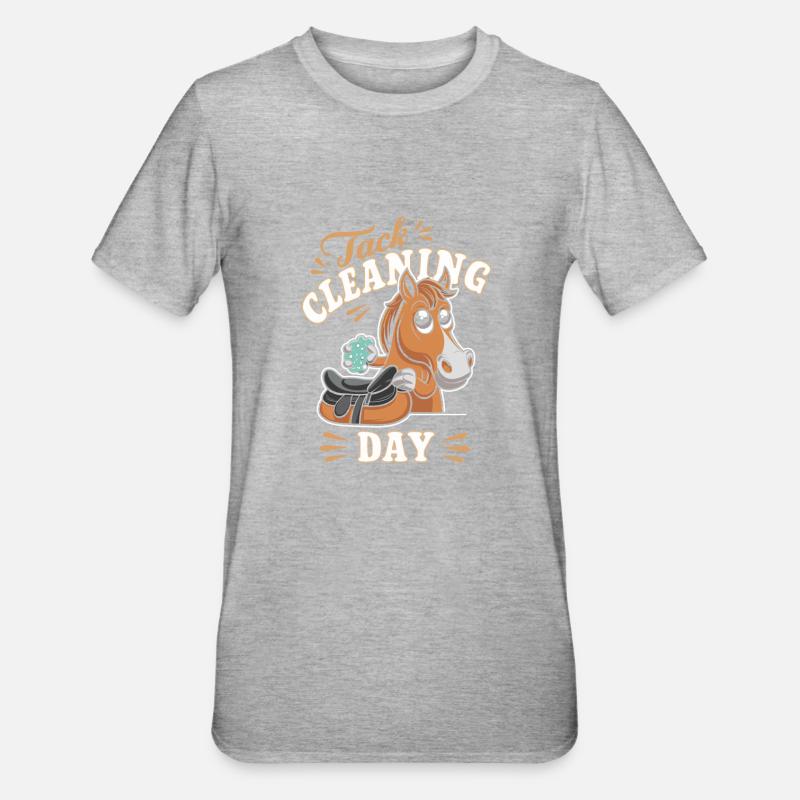 Morsomme hestemotiver for hesteelskere og - Unisex Polycotton T-skjorte - gråmelert