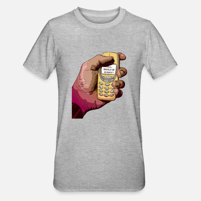 Should we go back - Unisex Polycotton T-Shirt - Grau meliert