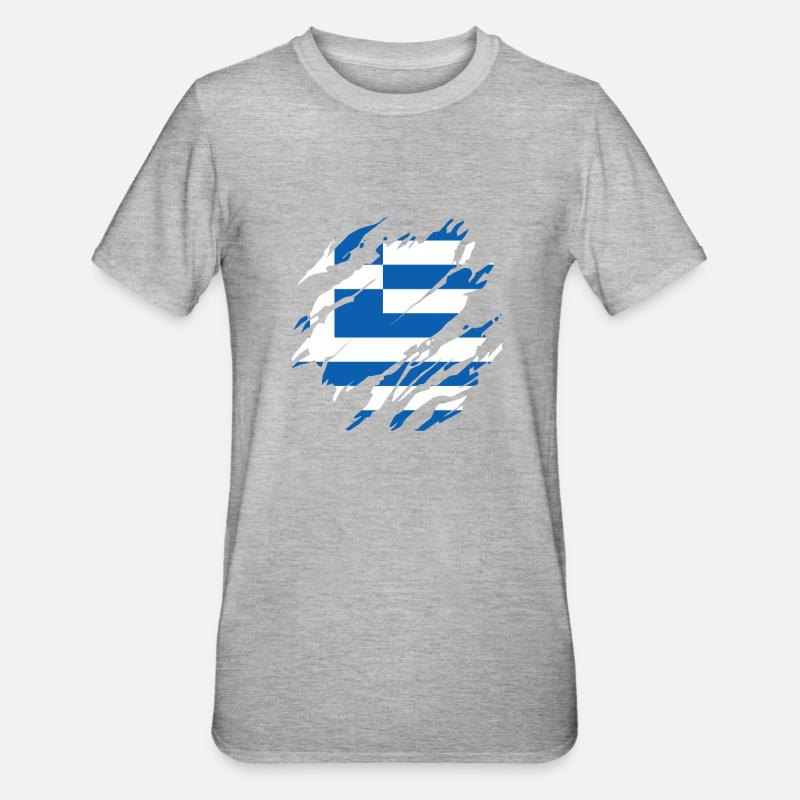 Grecs Grèce - T-shirt polycoton Unisexe - gris chiné