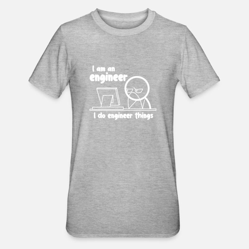 Ingenieur Engineering Engineers - Unisex Polycotton T-Shirt - Grau meliert