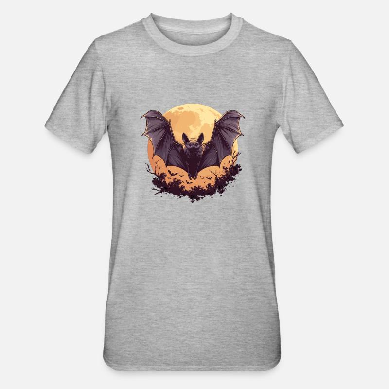 Bat Bats Bat - Unisex Polycotton T-Shirt - heather grey