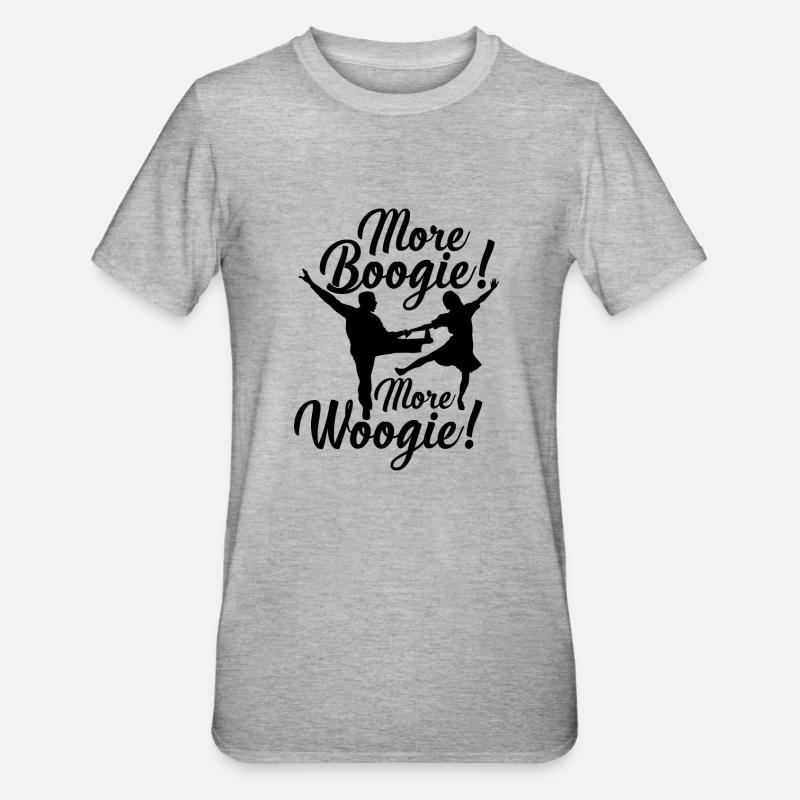 danseur boogie woogie danse swing - T-shirt polycoton Unisexe - gris chiné