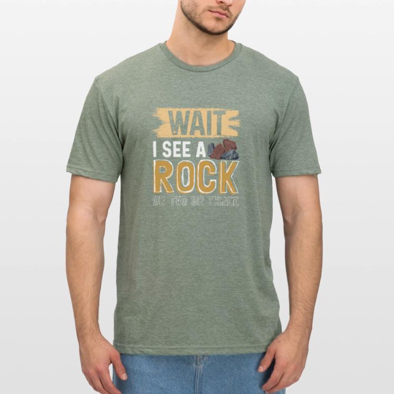 Warte, ich sehe einen Stein oder zwei oder drei Unisex Polycotton T-Shirt