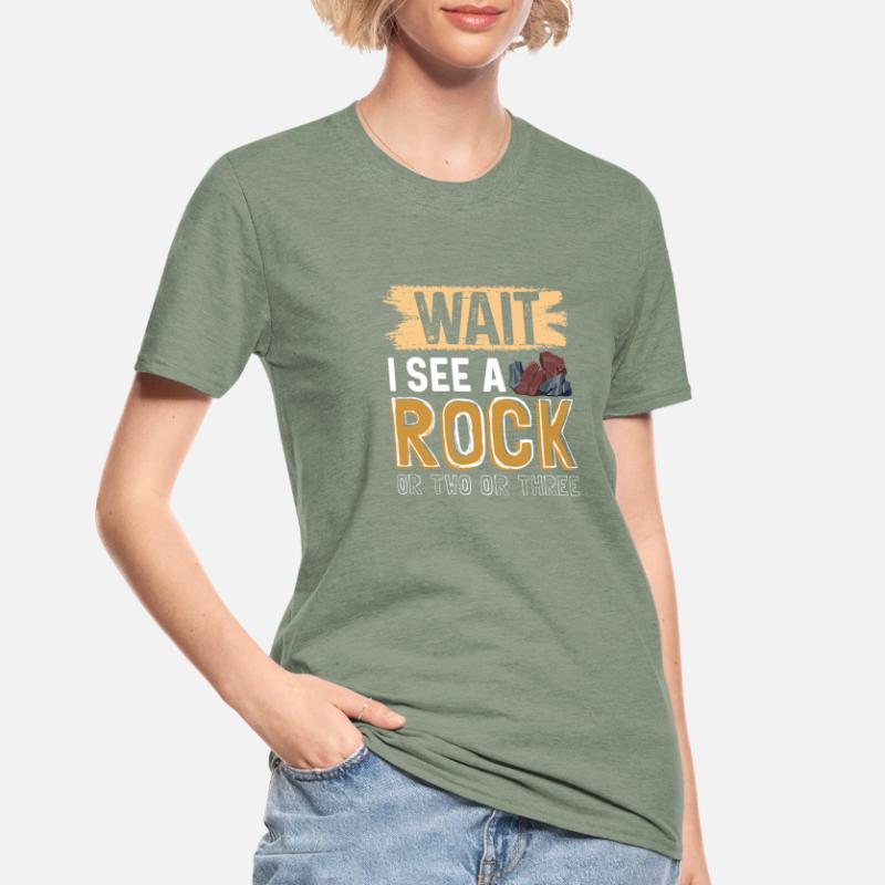 Warte, ich sehe einen Stein oder zwei oder drei Unisex Polycotton T-Shirt