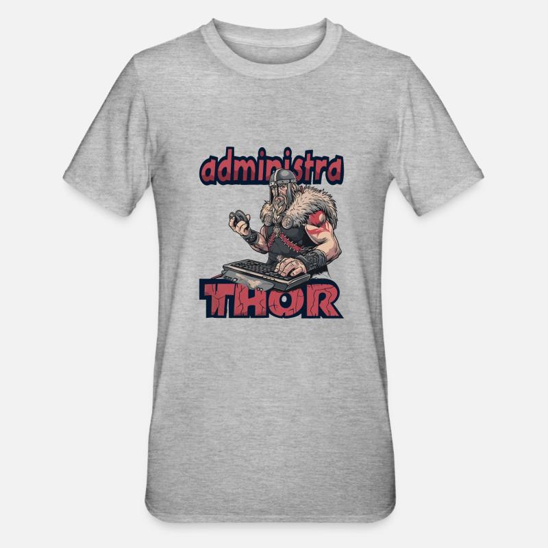 Viking Databaseadministra-thor Nerdy - Unisex Polycotton T-Shirt - heather grey