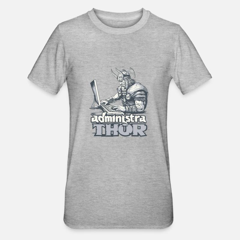 Viking Databaseadministra-thor Nerdy - T-shirt polycoton Unisexe - gris chiné