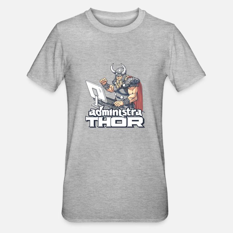 Viking Databaseadministra-thor Nerdy - Unisex Polycotton T-Shirt - heather grey