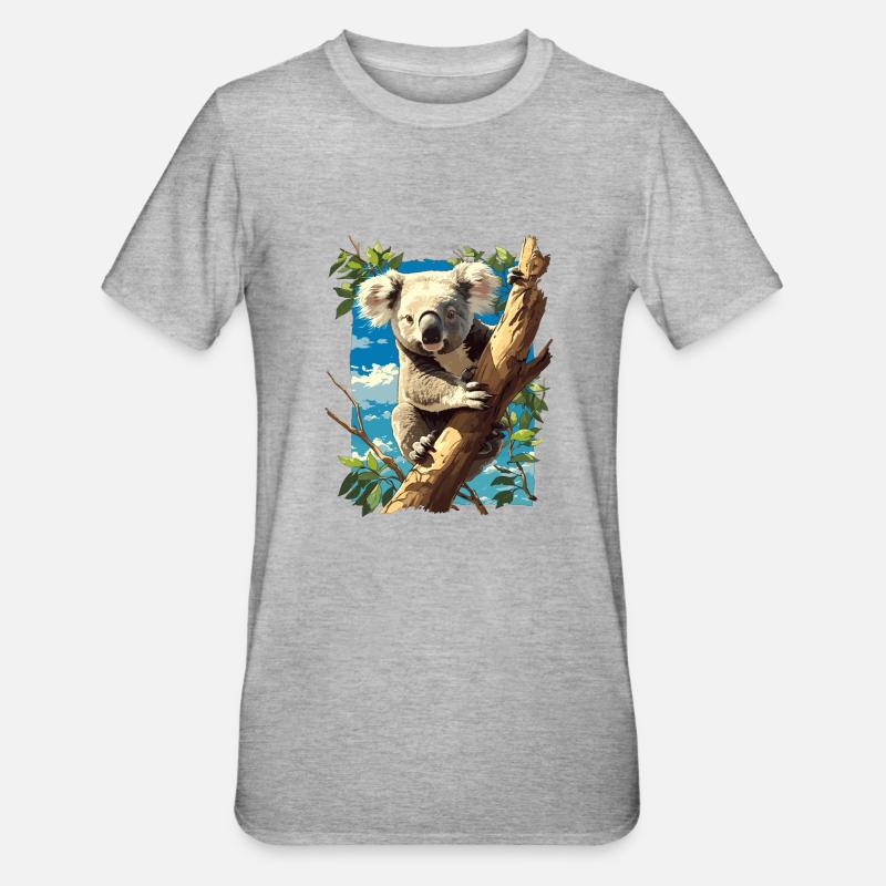 Koalas Koala - Unisex Polycotton T-Shirt - heather grey