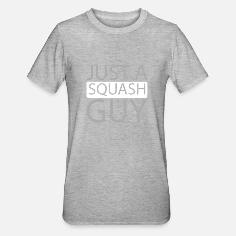 Squash Just A Squash Guy - Unisex Polycotton T-Shirt - Grau meliert