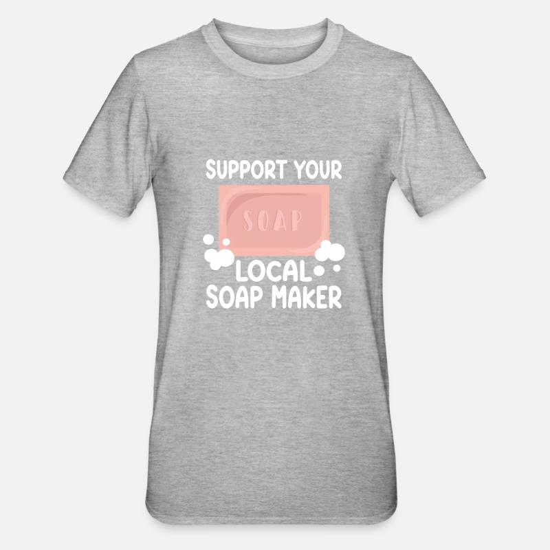 Soap Making Soap Maker - Unisex Polycotton T-Shirt - heather grey