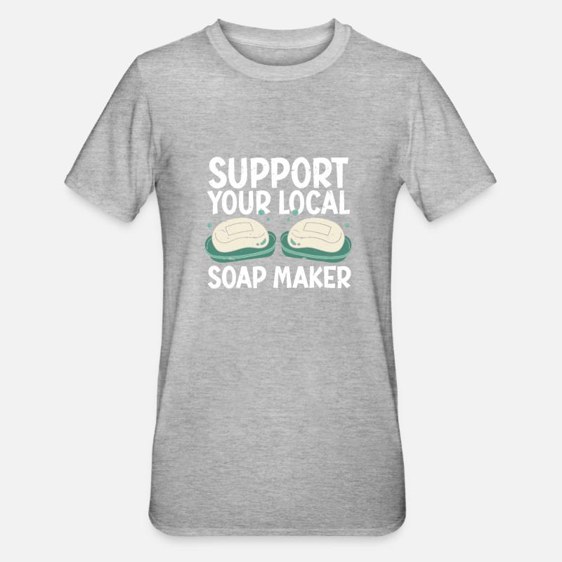 Soap Making Soap Maker - Unisex Polycotton T-Shirt - heather grey