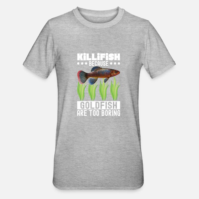 Killifish Quarium Fish - T-shirt polycoton Unisexe - gris chiné