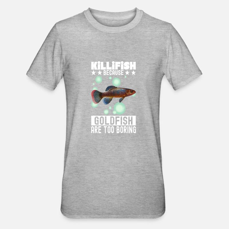 Killifish Quarium Fish - T-shirt polycoton Unisexe - gris chiné