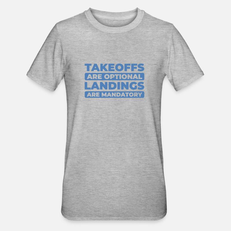 Paramotor Gleitschirmfliegen - Unisex Polycotton T-Shirt - Grau meliert
