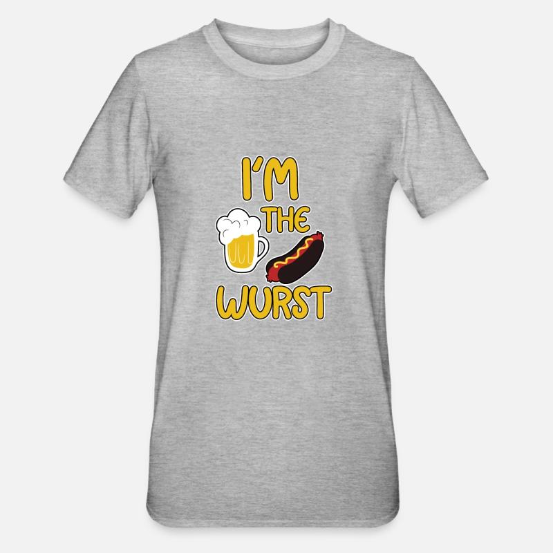 I'm The Wurst 2 - Unisex Polycotton T-Shirt - Grau meliert