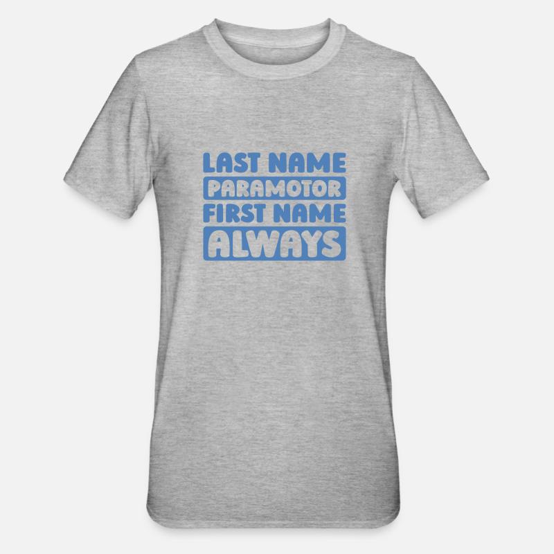 Paramotor paragliding - Unisex Polycotton T-Shirt - heather grey