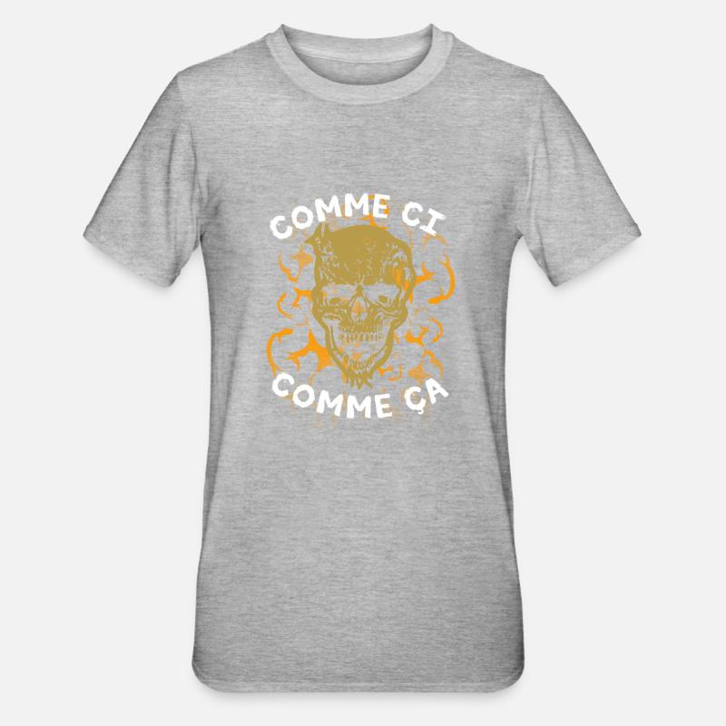 Comme ci comme ça Skull - T-shirt polycoton Unisexe - gris chiné
