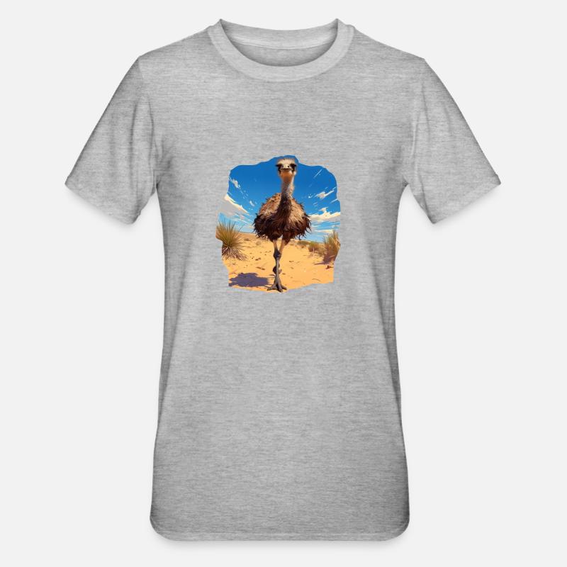 Emus Emu - T-shirt polycoton Unisexe - gris chiné