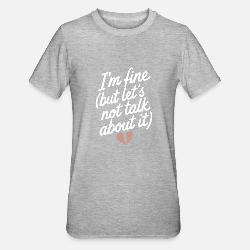 Introversion Alternative Style Emotional - Unisex Polycotton T-Shirt - heather grey