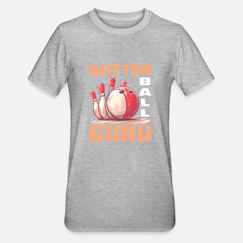 Gutter Ball Guru 2 - Unisex Polycotton T-Shirt - Grau meliert