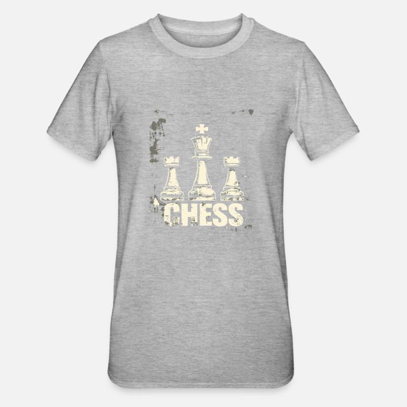 Queen Chess Masterpiece Design - Unisex Polycotton T-Shirt - heather grey