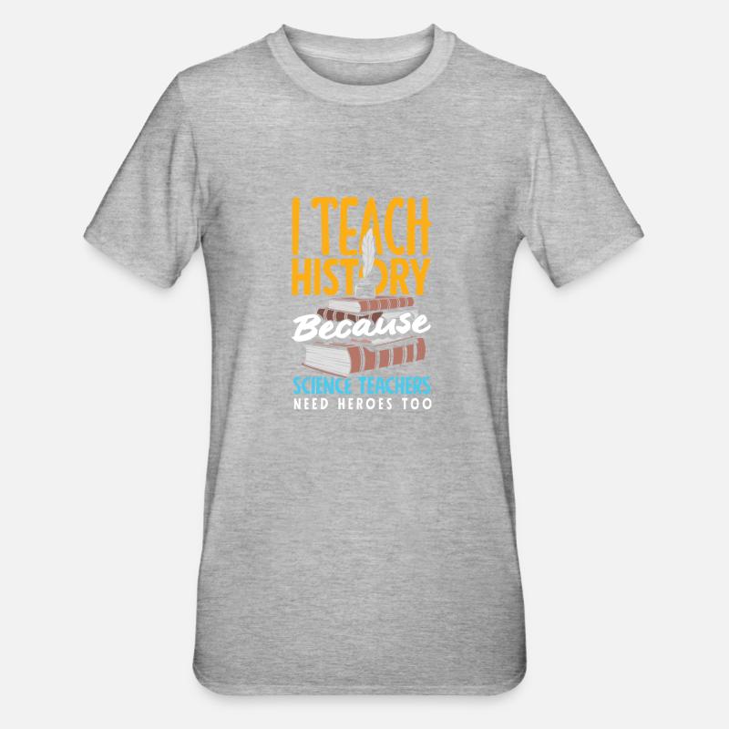 Funny Teacher Teacher Gift - Unisex Polycotton T-Shirt - heather grey
