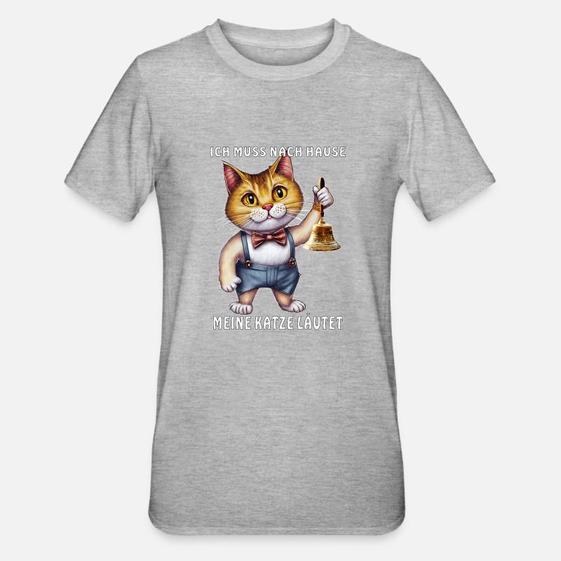 MES BAGUES DE CHAT - T-shirt polycoton Unisexe - gris chiné