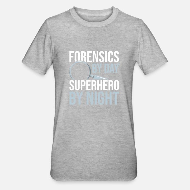 Forensik Forensiker - Unisex Polycotton T-Shirt - Grau meliert