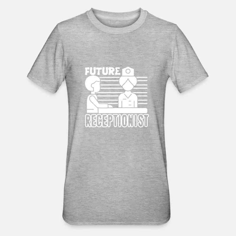 Receptionist Future Receptionist - Unisex Polycotton T-Shirt - heather grey