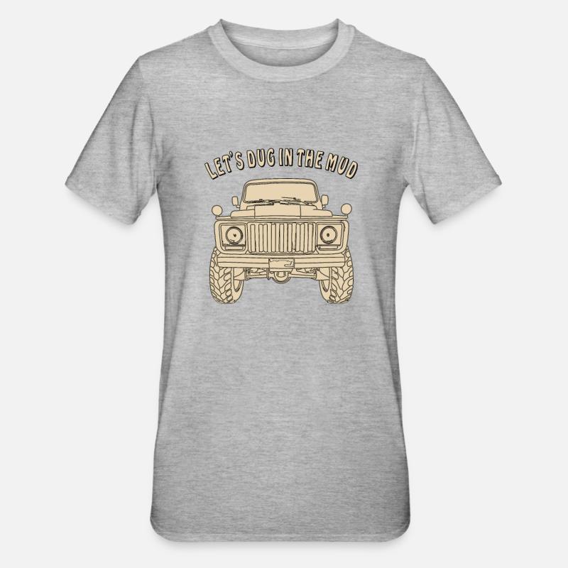 AUTO CREUSONS DANS LA BOUE - T-shirt polycoton Unisexe - gris chiné