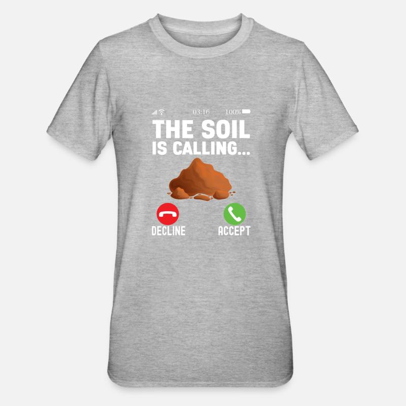 Bodenwissenschaftler Science du sol - T-shirt polycoton Unisexe - gris chiné