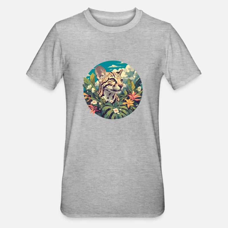 Ocelots Ocelot - T-shirt polycoton Unisexe - gris chiné