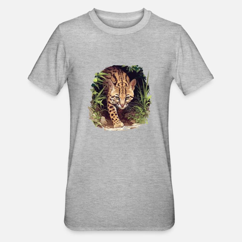 Ocelots Ocelot - Unisex Polycotton T-Shirt - heather grey