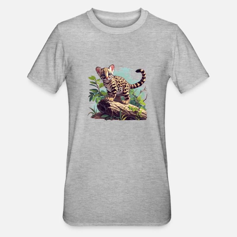 Ocelots Ocelot - T-shirt polycoton Unisexe - gris chiné