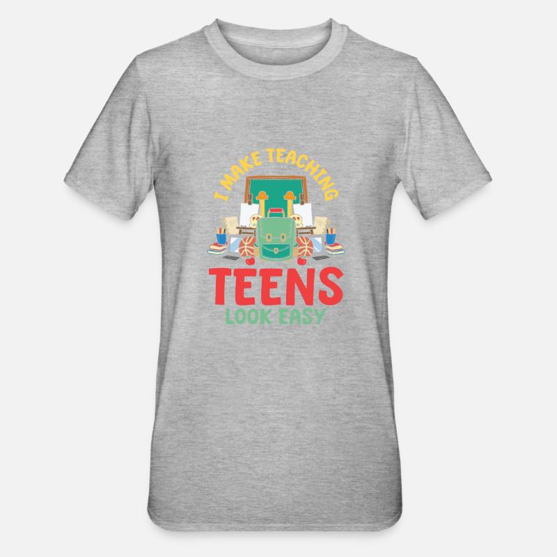 Professeur de lycée - T-shirt polycoton Unisexe - gris chiné